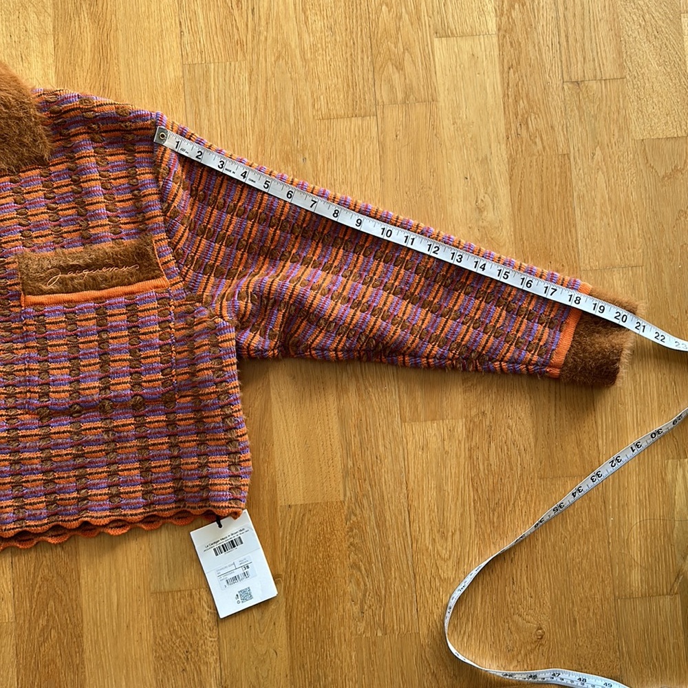 SOLD ✨Jacquemus Le Cardigan Macio in Brown Multi - Cropped - Picture 13 of 17